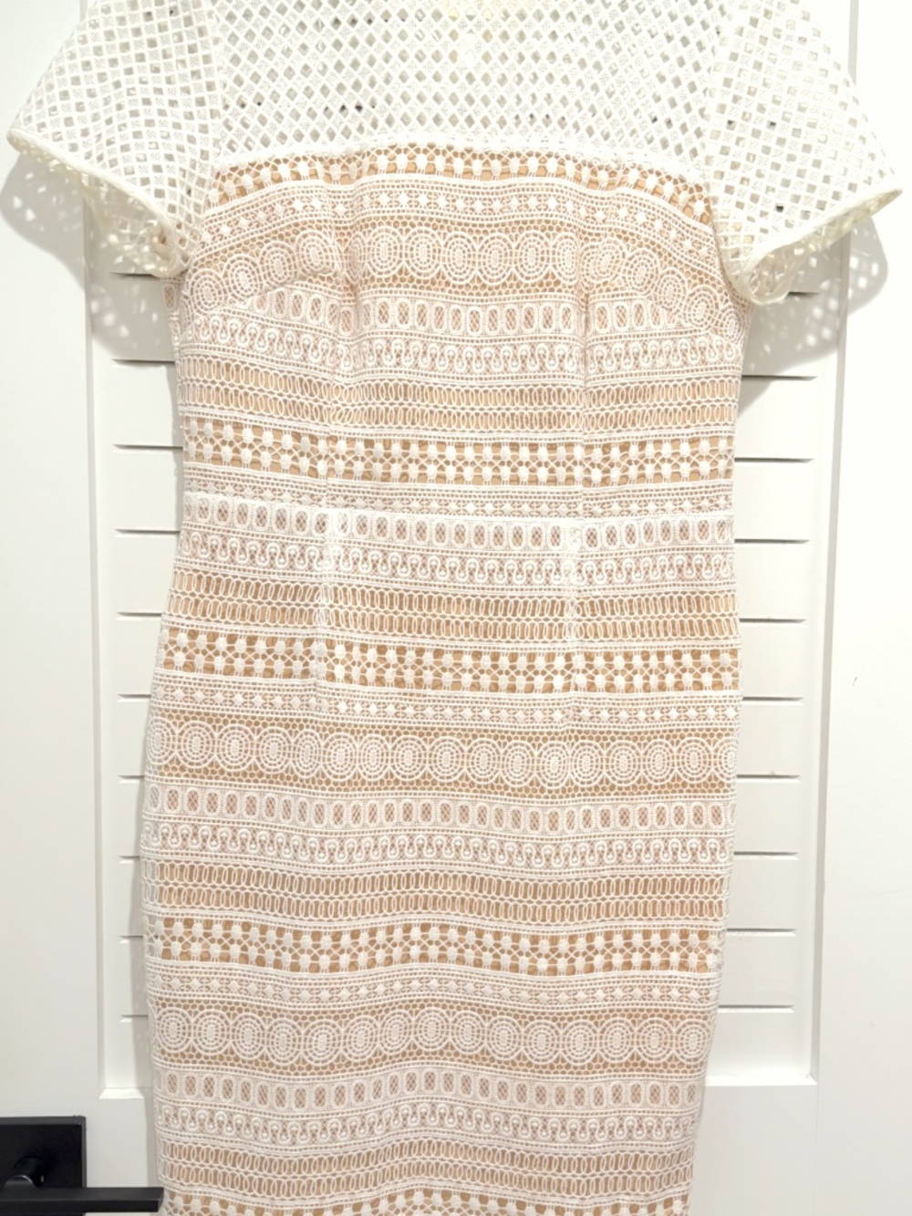 M&S White Lace Shift Dress Cream Lined UK 12 / US 8